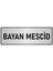 Metal Yönlendirme Levhası, Departman Kapı İsimliği Bayan Mescid 10X20 cm Gümüş Renk 1