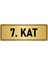 Metal Yönlendirme Levhası, Departman Kapı İsimliği 7. Kat 10X20 cm Altın Renk 1