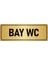 Metal Yönlendirme Levhası, Departman Kapı İsimliği Bay Wc 5X20 cm Altın Renk 1