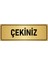 Metal Yönlendirme Levhası, Departman Kapı İsimliği Çekiniz 5X20 cm Altın Renk 1
