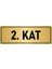 Metal Yönlendirme Levhası, Departman Kapı İsimliği 2. Kat 10X20 cm Altın Renk 1