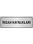 Metal Yönlendirme Levhası, Departman Kapı İsimliği Insan Kaynakları 10X20 cm Gümüş Renk 1