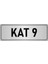 Metal Yönlendirme Levhası, Departman Kapı İsimliği Kat 9 10X20 cm Gümüş Renk 1