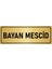 Metal Yönlendirme Levhası, Departman Kapı İsimliği Bayan Mescid 7X20 cm Altın Renk 1