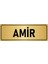 Metal Yönlendirme Levhası, Departman Kapı İsimliği Amir 10X20 cm Altın Renk 1