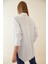 Kadın Beyaz Arkası Düğmeli Boyfriend Poplin Gömlek HZL22S-BD139521 4