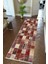 yolluk Koridor Bordo Dijital Baskı Patchwork Kaymaz Yuvarlak Oval Kesme Ince Yıkanabilir Halı 1