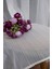 Taç Mat Çizgili Ekru 1/2,5 Normal Pile Tül Perde Tek Kanat - Ekru 100 x 250 cm 1