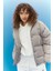 Regular Fit Normal Kesim Taş Rengi Şişme Mont 1