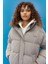Regular Fit Normal Kesim Taş Rengi Şişme Mont 5