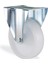 Kama Sabit Tablalı 80 x 32 mm Teker Poliamid Beyaz Burçlu Ağır Yük Tekeri 1