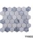 2’’ Hexagon Muğla Beyazı - Gümüş Eskitme Mermer Mozaik 1