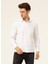 Klasik Yaka Armürlü Beyaz Erkek Gömlek GM2025000204 2