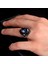 Blue Topaz Taşlı Ay Yıldız Model Erkek Gümüş Yüzük 3