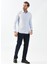 ALTINYILDIZ CLASSICS Erkek Mavi-lacivert Slim Fit Dar Kesim Italyan Yaka Baskılı Gömlek 4