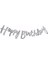 Happy Birthday Kaligrafi Banner Altın Gümüş Rosegold Siyah Mavi Pembe 2