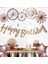 Happy Birthday Kaligrafi Banner Altın Gümüş Rosegold Siyah Mavi Pembe 1