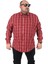 Mocgrande Büyük Beden Erkek Ekoseli Gömlek 23358 Kırmızı 1