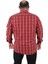Mocgrande Büyük Beden Erkek Ekoseli Gömlek 23358 Kırmızı 2