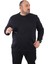 Mocgrande Büyük Beden Sweatshirt V Design 22742 Lacivert 1