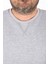 Mocgrande Büyük Beden Sweatshirt V Design 22742 Gri Melanj 2