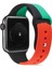 Apple Watch Uyumlu Kordon 2 3 4 5 Seri 38 mm 40 mm Siyah Kırmızı Yeşil 2