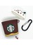 Starbucks Figürlü Airpods 1. ve 2. Nesil Uyumlu Kopçalı Koruyucu Silikon Kılıf, Darbe Emici Kılıf 2