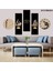 5 Parçalı Dekoratif Ahşap Duvar Tablosu ve Saati 60X115 cm B107M0004 1