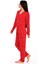 Bambu, Kırmızı, Boydan Düğmeli Kadın Pijama Takımı 3