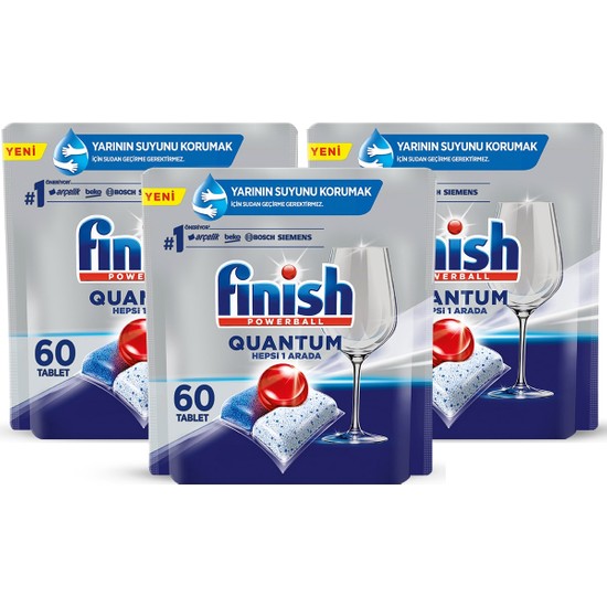 Finish Quantum 180 Tablet Bulaşık Makinesi Deterjanı (60X3) Fiyatı