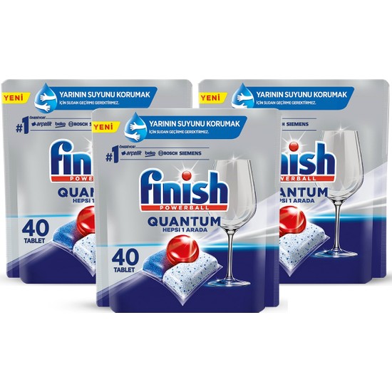 Finish Quantum 120 Tablet Bulaşık Makinesi Deterjanı (40X3 Fiyatı