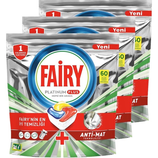 Fairy Platinum Plus 180 Yıkama Bulaşık Makinası Deterjanı Fiyatı