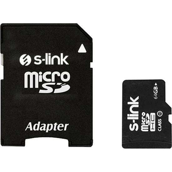 S-Link SL-TF264 64 GB CLASS10 Adaptörlü Micro Sd Kart Bellek
