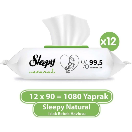 Sleepy Natural Islak Bebek Havlusu 12X90 (1080 Yaprak)