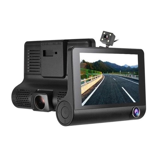 Wevolt MB-400 3 Kameralı 4 Inç 1080P Yol Kayıt Kamerası Geri Vites Araç Içi Kamera Gece Görüşlü. Araç Kamerası.