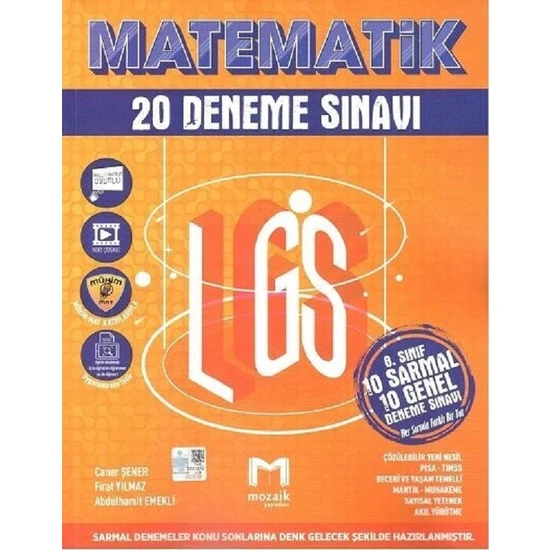 Mozaik Yayınları 8. Sınıf Matematik 20 'Li Deneme