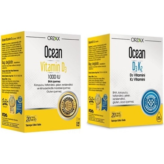 Ocean D3 Vitamini Ocean Vitamin D3 1000 Iu Sprey 20 Ml Ve D3 Fiyatı