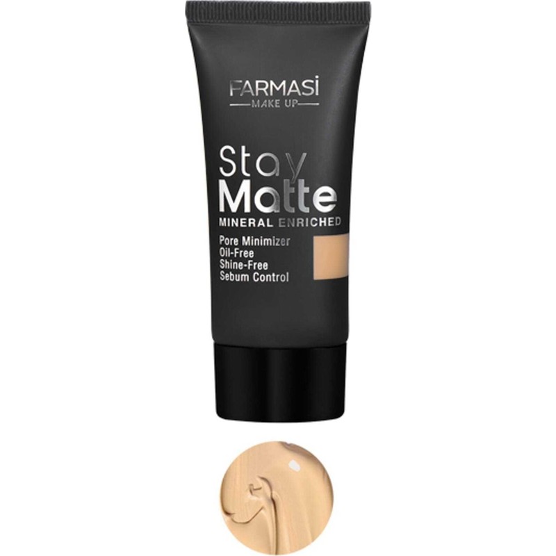 Farmasi Stay Matte Fondöten Sand Beige-04 30 ml SPF ile Doğal Kapatıcılık ve Cilt Tonu Eşitleme