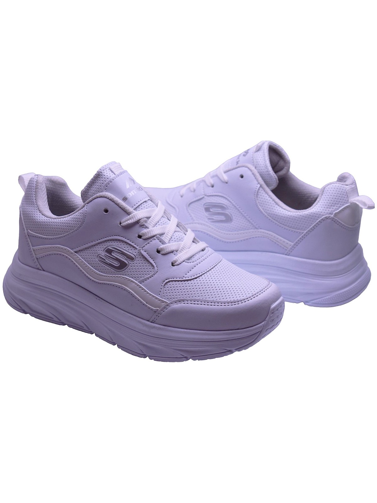 Ispartalılar 8888 Full Ortopedik Siyah Beyaz Yüksek Taban Kadın Spor Ayakkabı SUYA DAYANIKLI