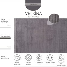 Cool Halı Vetrina 3604 Antrasit Yumuşak Doku Halı Kilim Salon Mutfak Koridor Kesme Yolluk Dokuma Makine Halısı