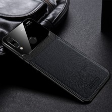 Zebana Xiaomi Redmi Note 7 Kılıf Zebana Lens Deri Kılıf Siyah