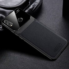 Zebana Huawei Honor 8c Kılıf Zebana Lens Deri Kılıf Siyah