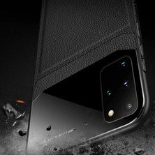 Zebana Samsung Galaxy S20 Fe Kılıf Zebana Lens Deri Kılıf Siyah