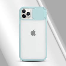 Zebana Apple iPhone 11 Pro Max Kılıf Kamera Lens Korumalı Kılıf Turkuaz