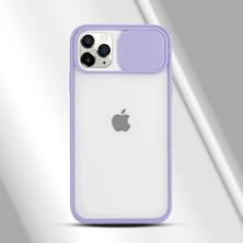 Zebana Apple iPhone 11 Pro Max Kılıf Kamera Lens Korumalı Kılıf Lila