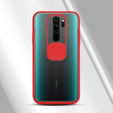 Zebana Xiaomi Redmi Note 8 Pro Kılıf Kamera Lens Korumalı Kılıf Kırmızı