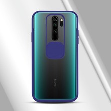 Zebana Xiaomi Redmi Note 8 Pro Kılıf Kamera Lens Korumalı Kılıf Lacivert