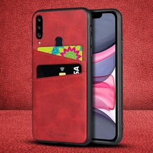 Zebana Samsung Galaxy A20S Kılıf Zebana Swank Cepli Kılıf Kırmızı