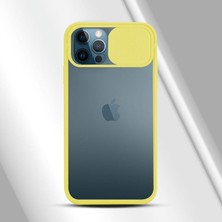 Zebana Apple iPhone 12 Pro Max Kılıf Kamera Lens Korumalı Kılıf Sarı