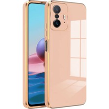 Xiaomi Mi 11T Kılıf Golden Silikon Kılıf Rose Gold